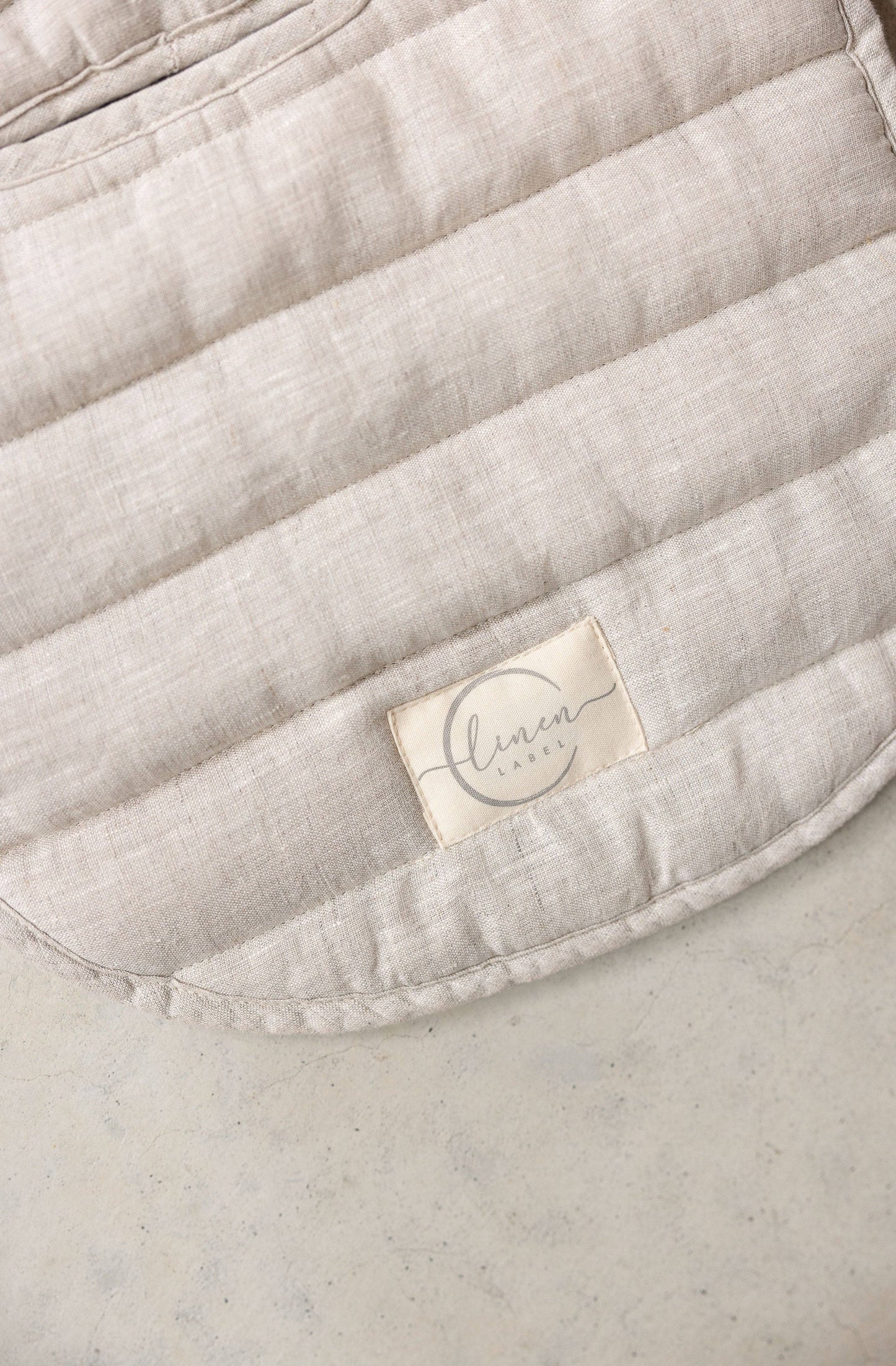Oatmeal & Gingham - Pram Liner- Stripe quilt