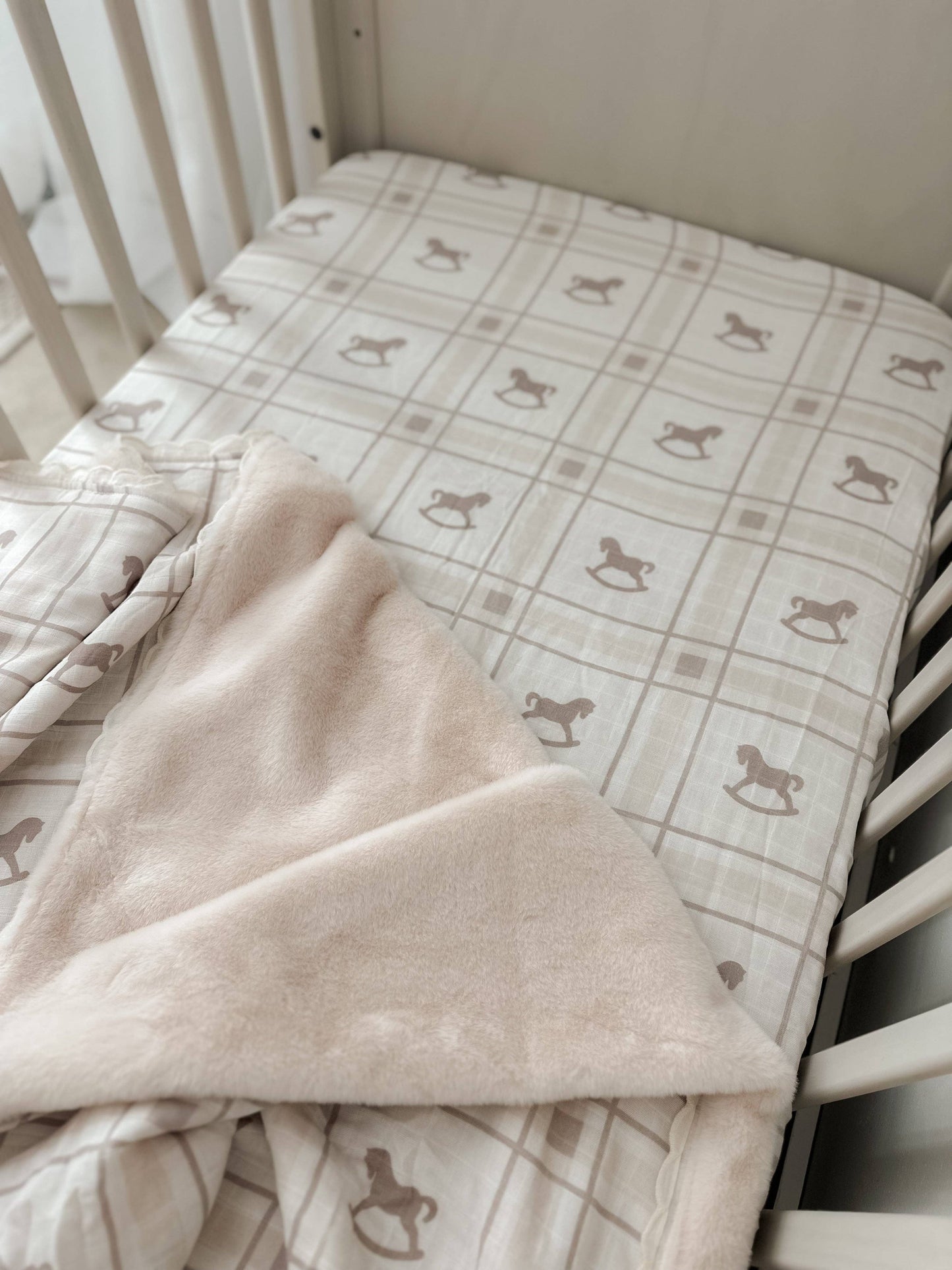 The Rocking Horse Fitted Cot Sheet