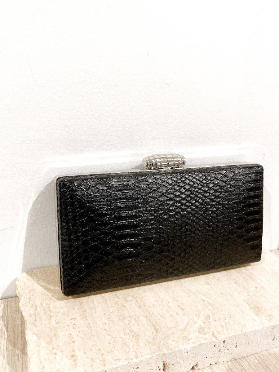 Ciara Croc-Effect Clutch