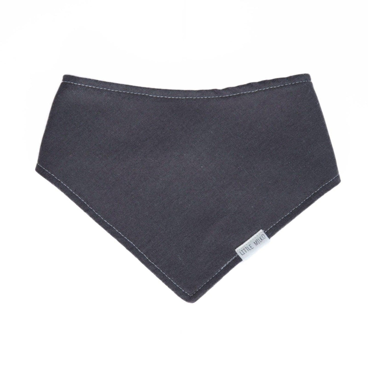 Bandana Dribble Bib Linen | Charcoal