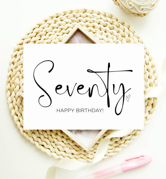Birthday Card For Friend, Turning Seventy, 70th Birthday