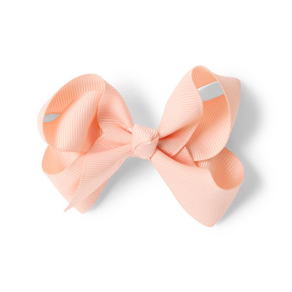 Peach Bow Hair Clip