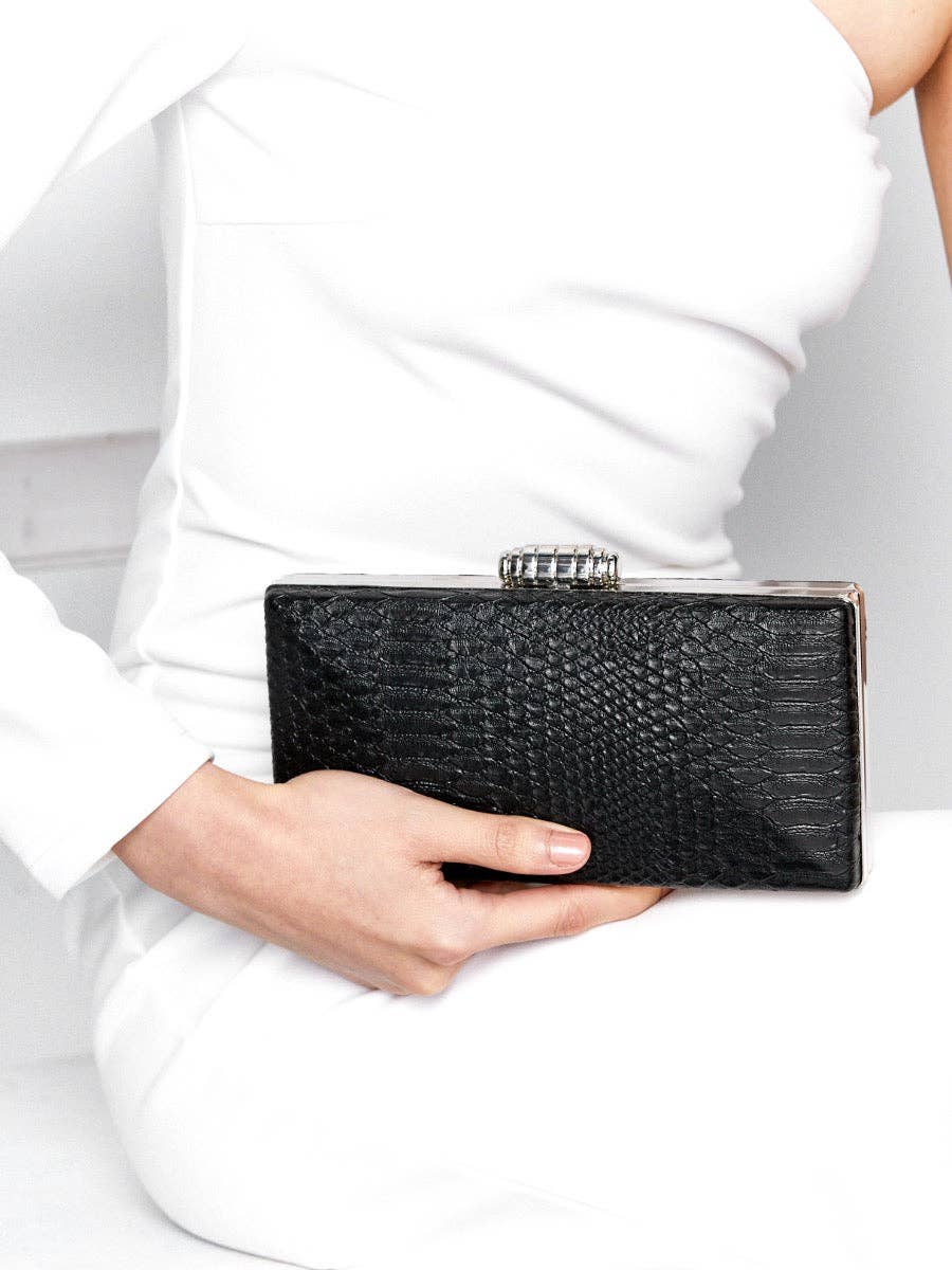 Ciara Croc-Effect Clutch