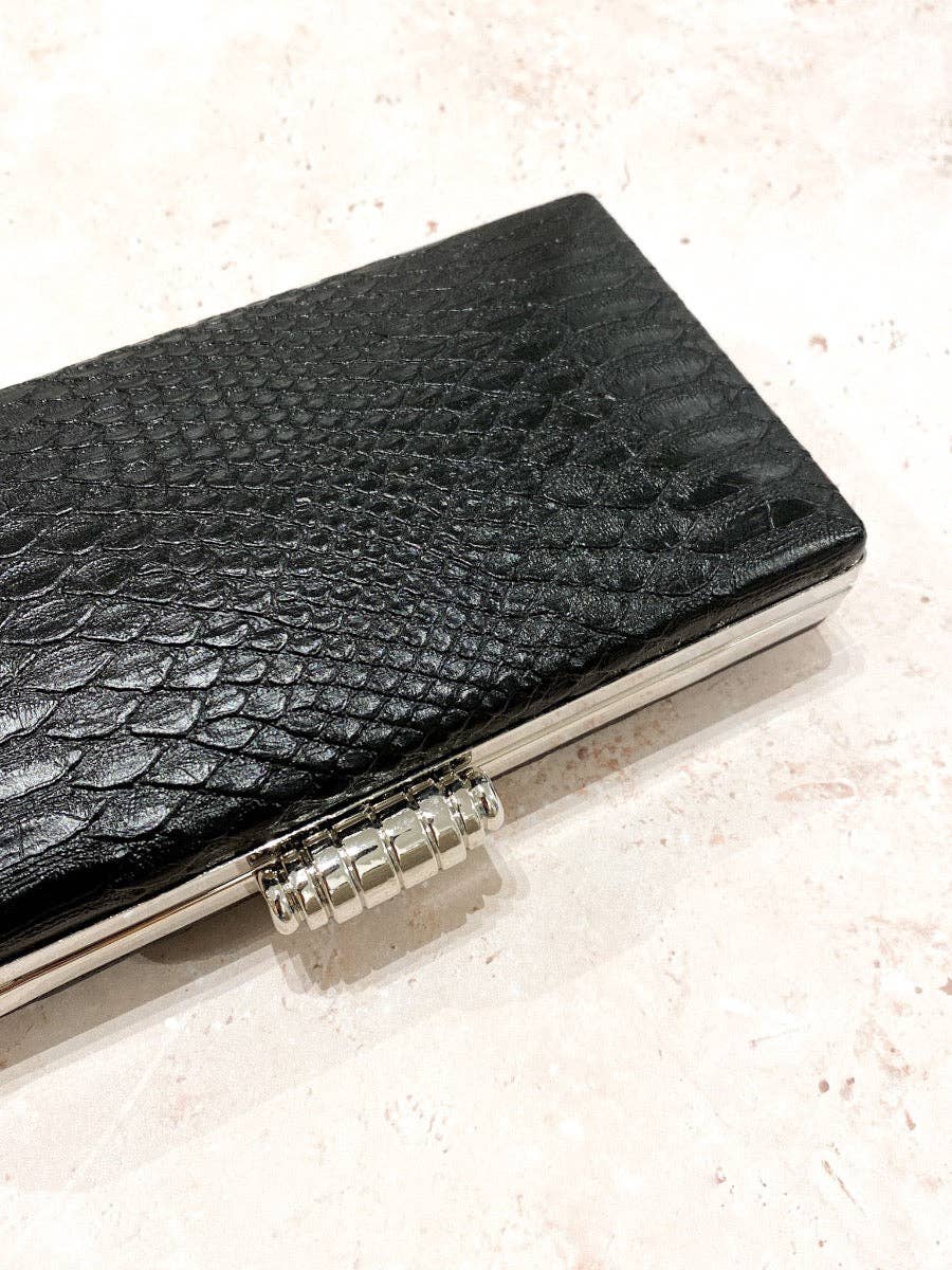 Ciara Croc-Effect Clutch
