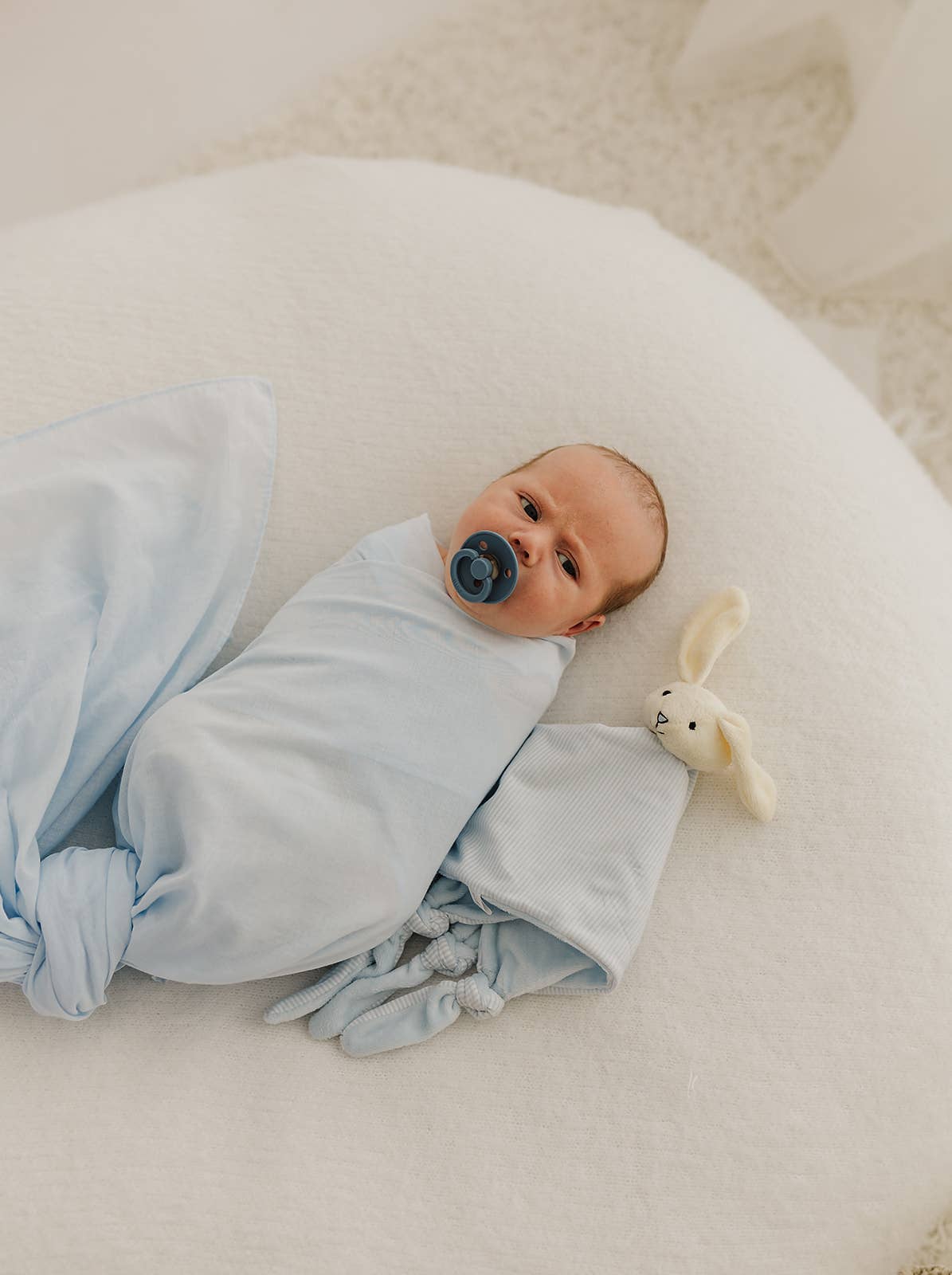 Pale Blue Muslin Swaddle