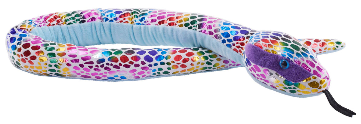 Plush Snake Dotted Rainbow