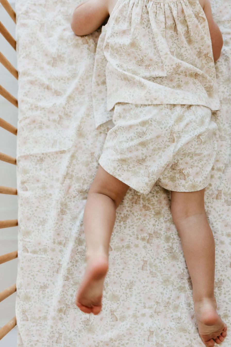 Organic Cotton Daisy May Singlet Pyjama Set - Mable Bunnies