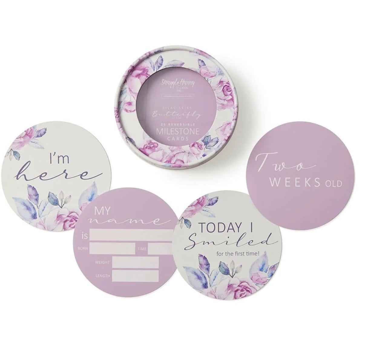 Lilac Skies & Butterfly Reversible Milestone Cards