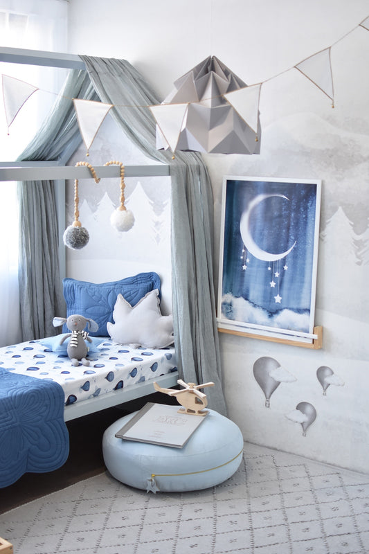 Cloud Chaser Fitted Cot Sheet