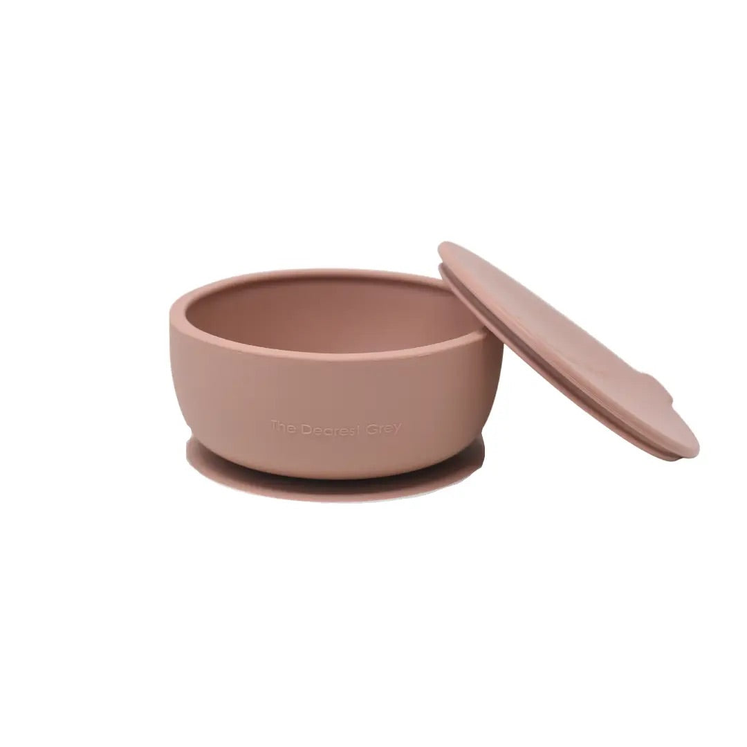 Silicone Suction Bowl - Rosewood
