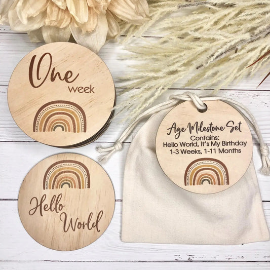 Rainbow Milestones - 16 Piece Age Set