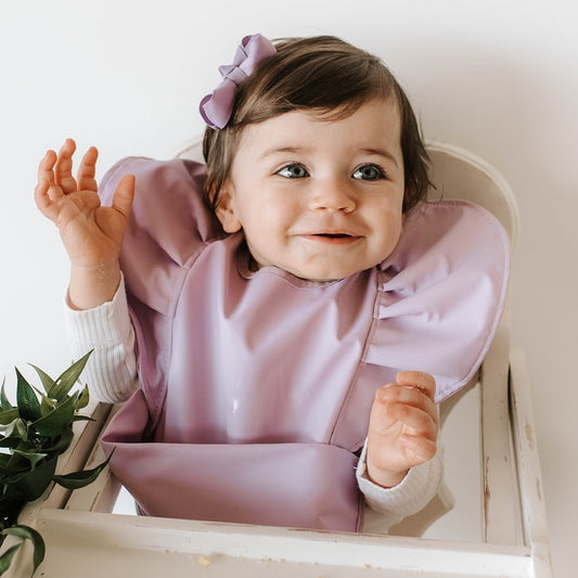 Lavender Frill Snuggle Bib