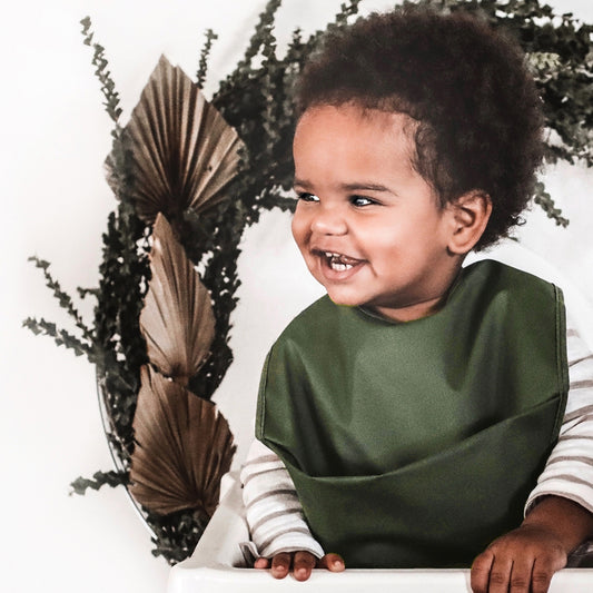 Olive Snuggle Bib Waterproof