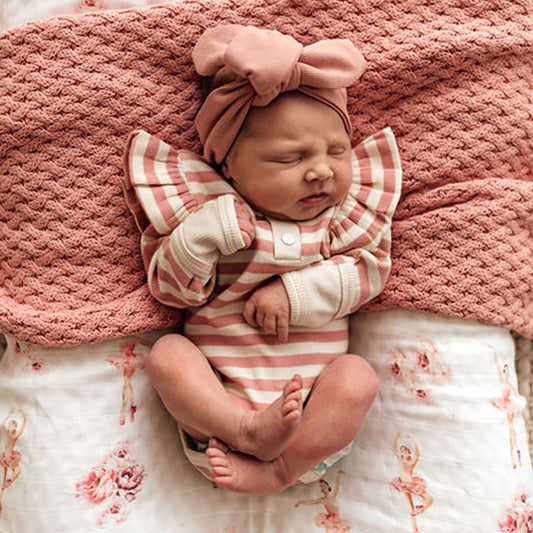 Rose Stripe Organic Bodysuit