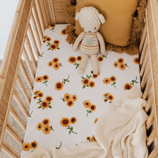 Sunflower Fitted Cot Sheet