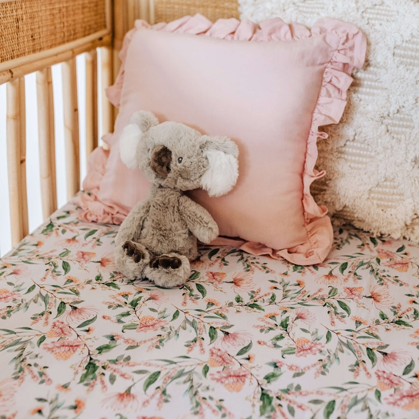 Wattle Fitted Cot Sheet