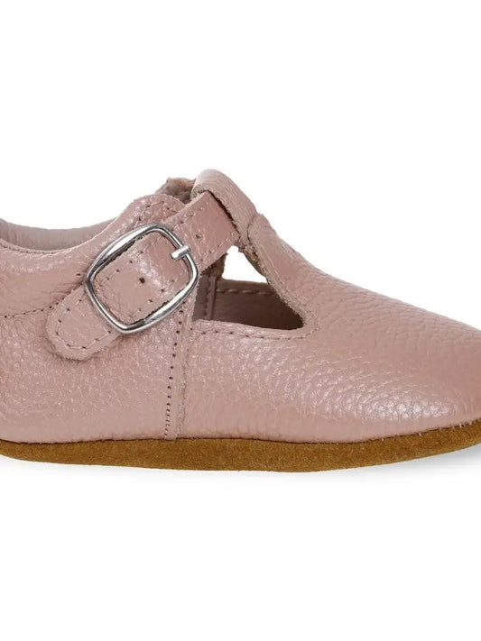 Lottie T-Bar Leather Shoes French Rose